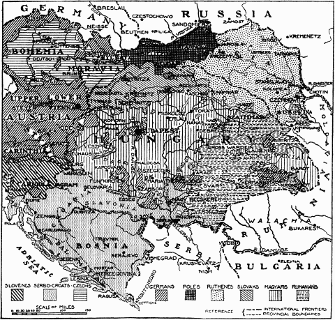 Distribution of Nationalities in Hungary.