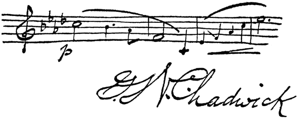 Autograph of G.W. Chadwick