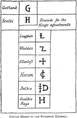 CATTLE MARKS IN THE PICKERING DISTRICT