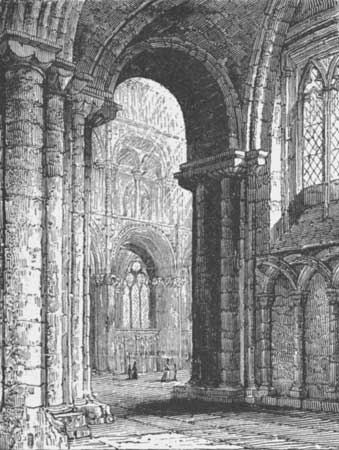 AISLE AND CHOIR, PETERBOROUGH CATHEDRAL.