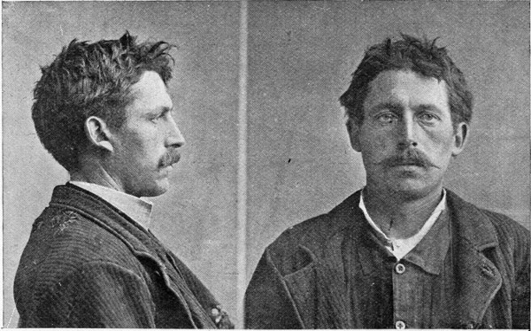 THESE ARE PORTRAITS OF AN INNOCENT MAN WHO WAS ARRESTED BY
AN UNTRAINED DETECTIVE AS BEING THE SAME MAN, BUT HIS EARS ALONE WERE
SUFFICIENT TO ACQUIT HIM.