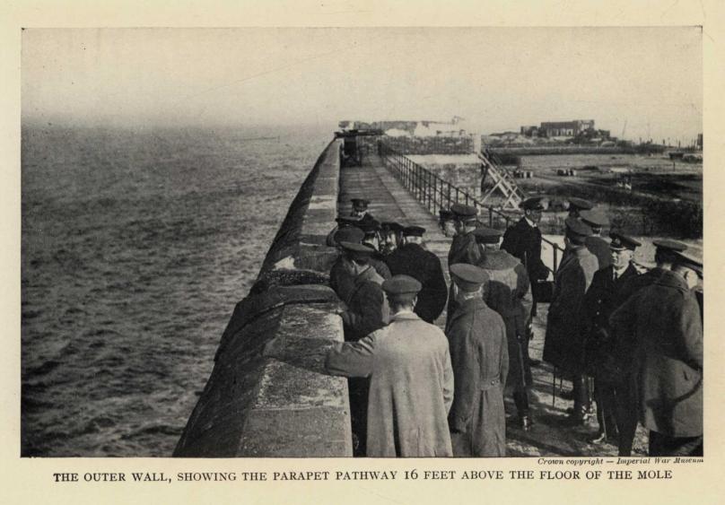 THE OUTER WALL, SHOWING THE PARAPET PATHWAY 16 FEET ABOVE THE FLOOR OF THE MOLE