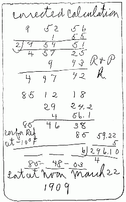 (b) FACSIMILE, SLIGHTLY REDUCED IN SIZE, OF MARVIN'S OBSERVATIONS OF MARCH 22, 1909