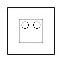 Diagram representing x m does not exist