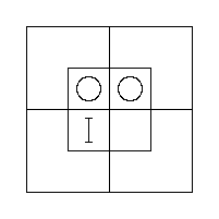 Diagram representing x m does not exist and y m does exist