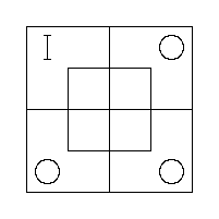 Diagram representing x prime m prime does not exist and all m prime are y